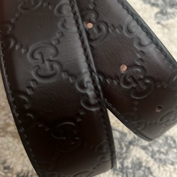 Gucci embossed leather belt L - Picture 3 of 3